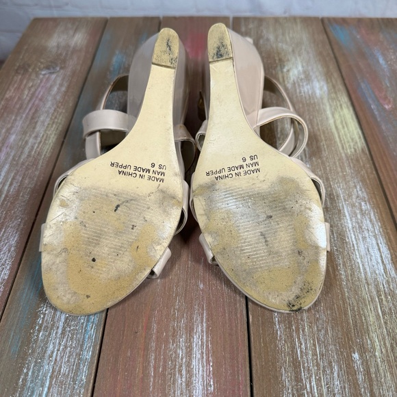 Cathy Jean Women’s Ankle Strap Open Toe Buckle  Ivory Size 6 Cream Color - Picture 9 of 13